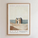 Kingdom Poster Poster Repent and be Baptized - Acts 2:38 NKJV