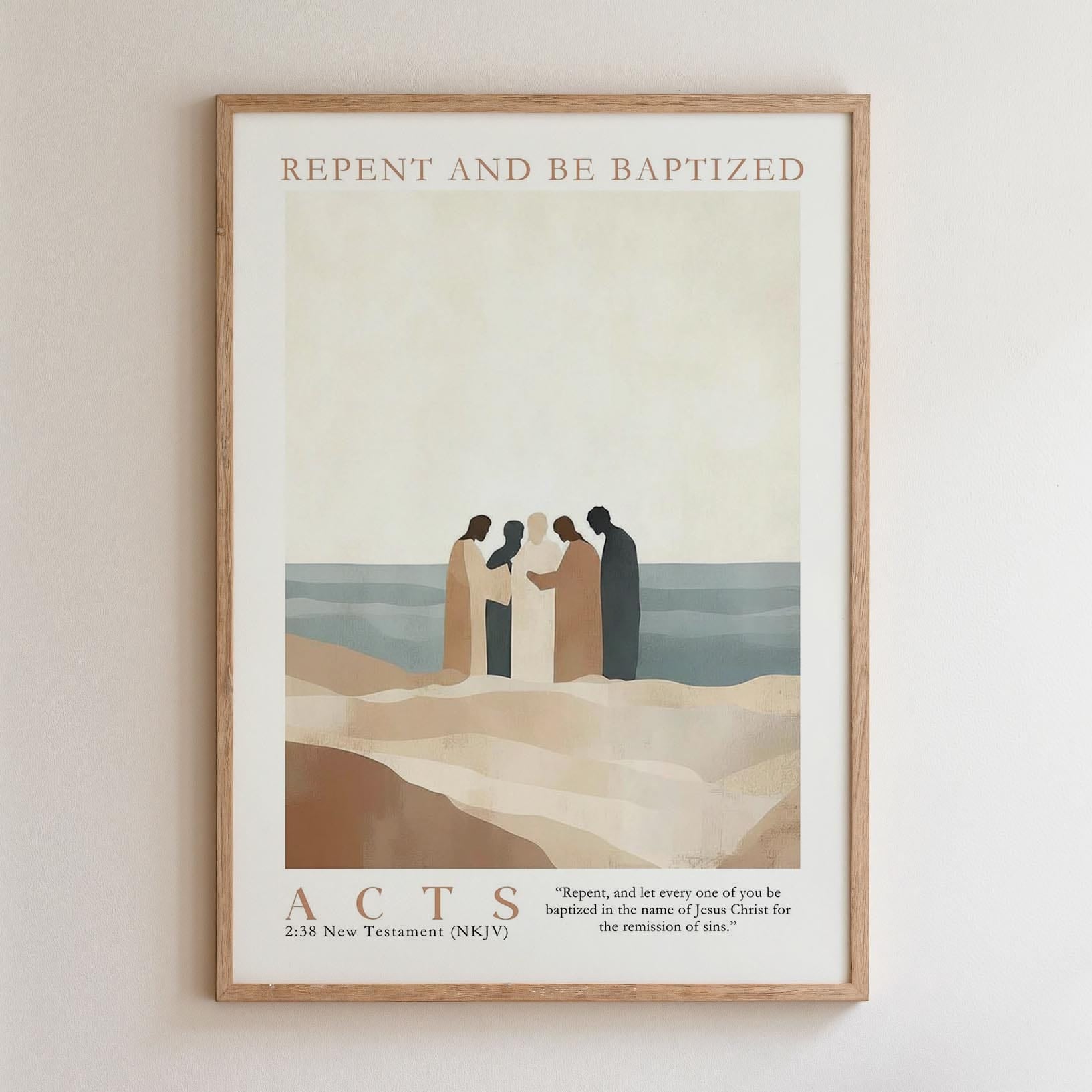 Kingdom Poster Poster Repent and be Baptized - Acts 2:38 NKJV