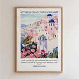 Kingdom Poster Poster Saved by grace through faith - Ephesians 2:8 NKJV