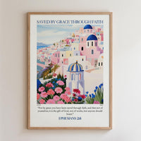 Kingdom Poster Poster Saved by grace through faith - Ephesians 2:8 NKJV