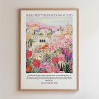 Kingdom Poster Poster Seek first the kingdom of God - Matthew 6:31 NKJV