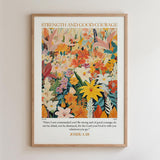 The image is a framed poster with a vibrant, colorful floral design.