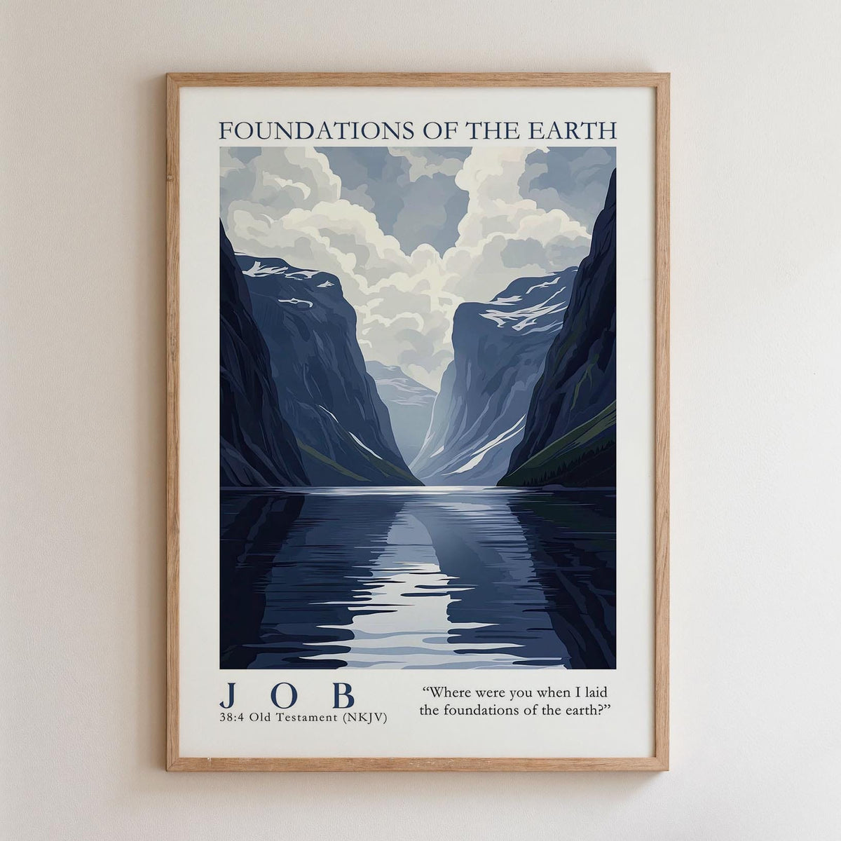 Kingdom Poster Poster Foundations of the Earth - Job 38:4 NKJV