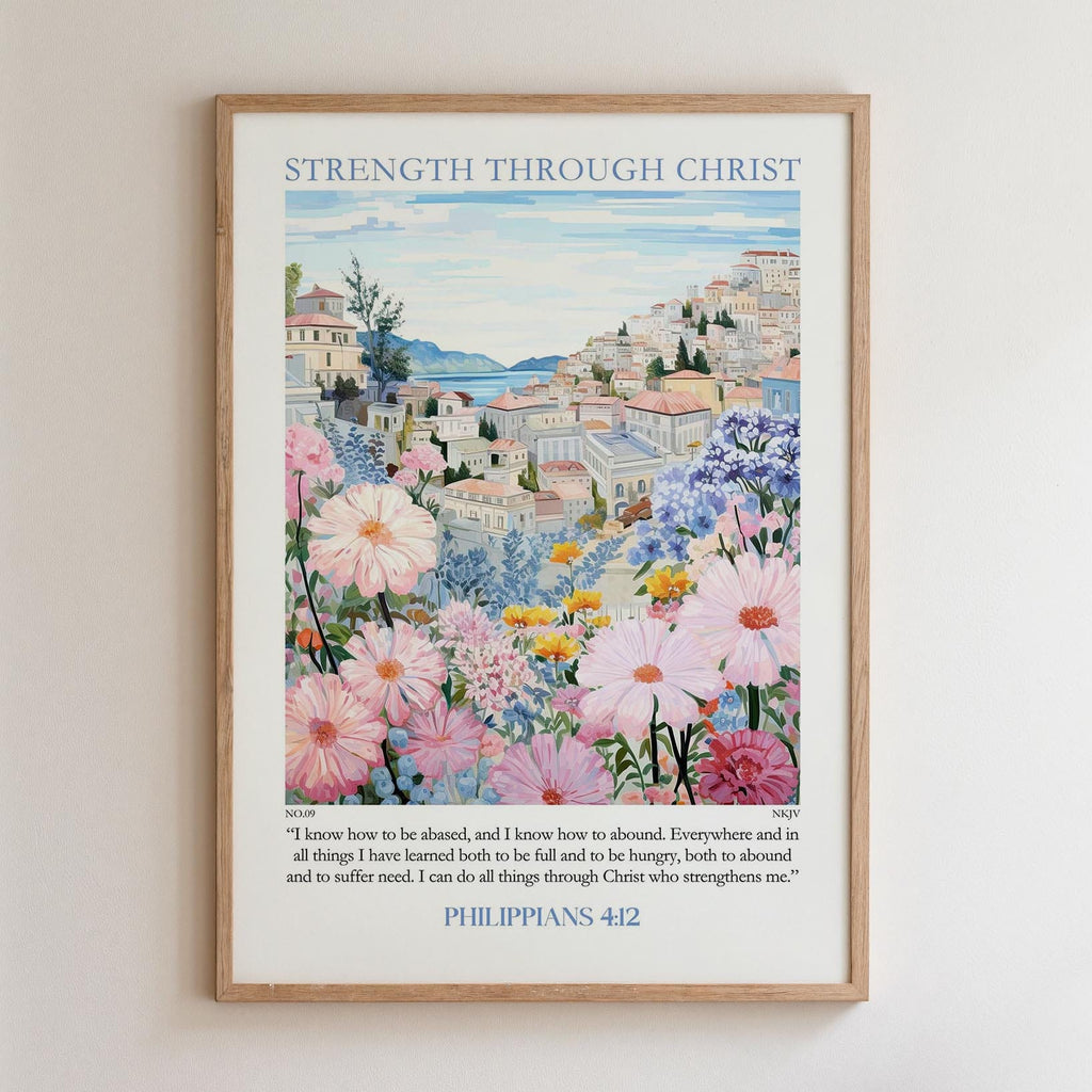 Kingdom Poster Poster Strength through Christ - Philippians 4:12 NKJV
