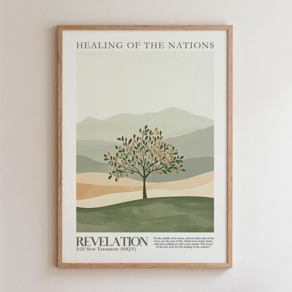 Kingdom Poster Poster Healing of the Nations - Revelation 2:22 NKJV