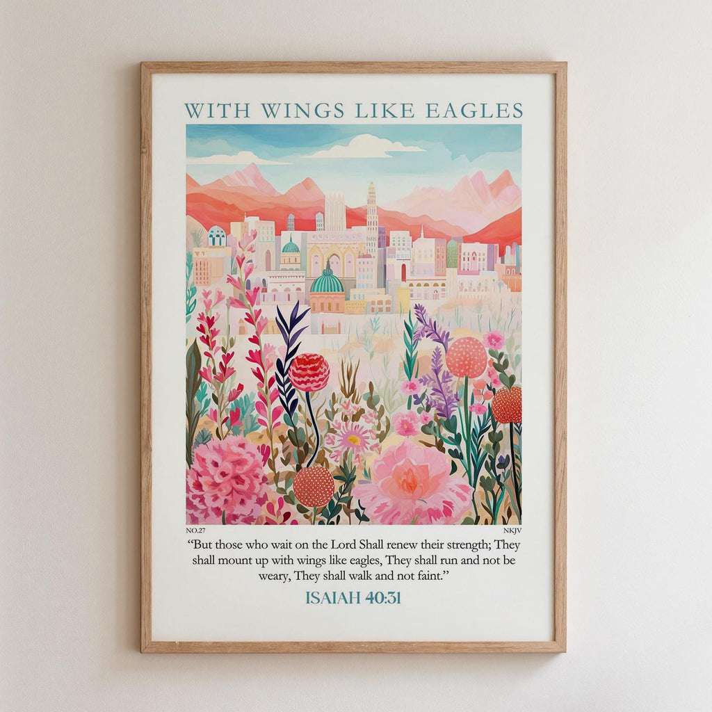 Kingdom Poster Poster With wings like eagles - Isaiah 40:31 NKJV