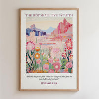 Kingdom Poster Poster The just shall live by faith - Habakkuk 2:4 NKJV