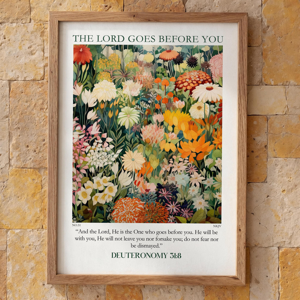 BUY 4 PAY FOR 3 Poster The Lord goes before you - Deuteronomy 31:8