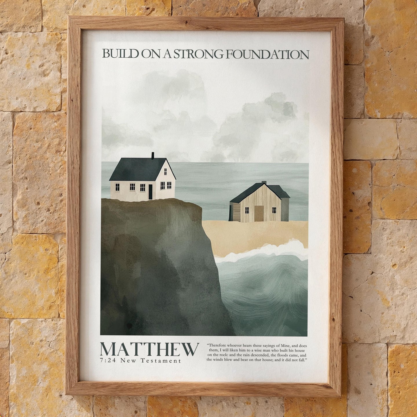 BUY 4 PAY FOR 3 Poster Build on a strong foundation - Matthew 7:24