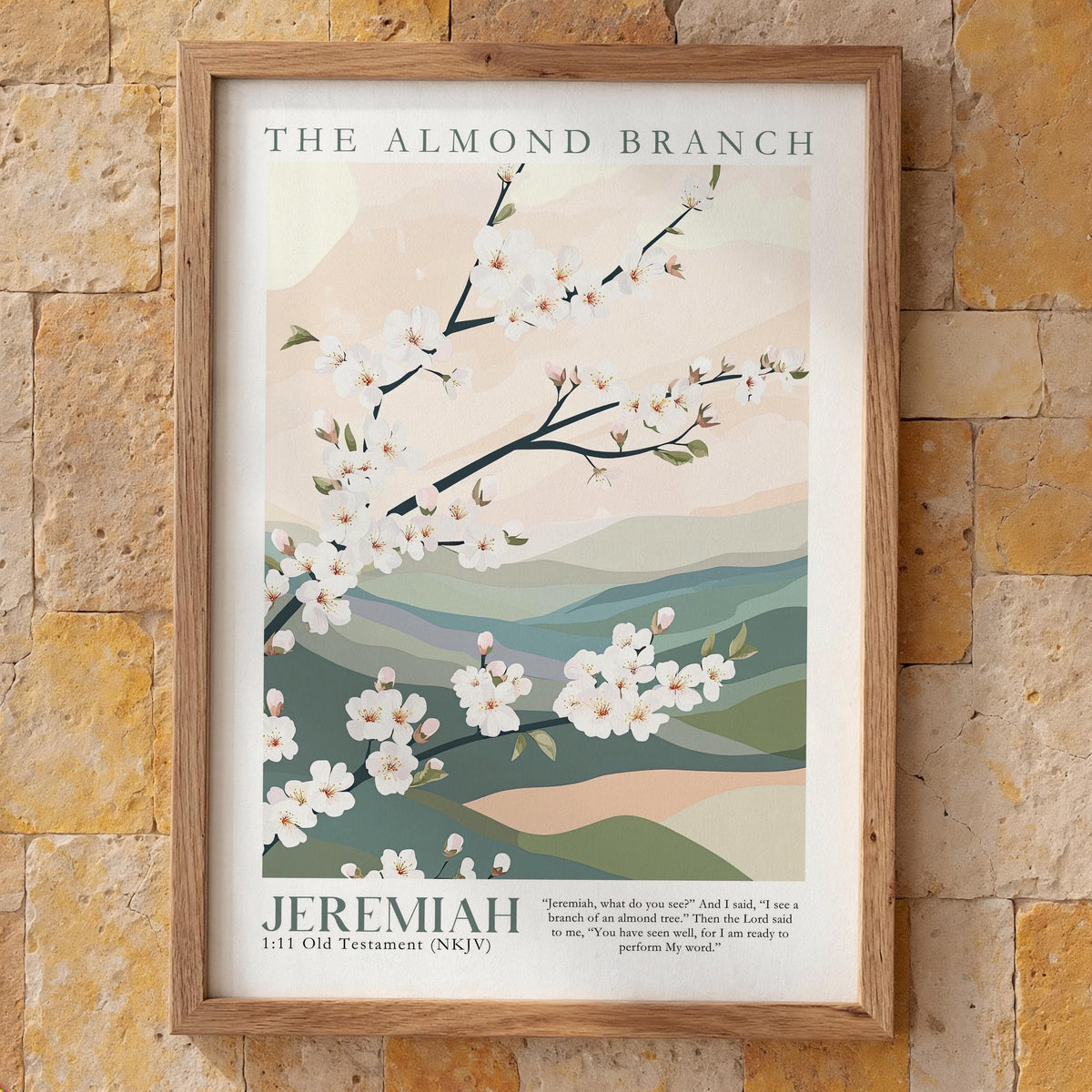 BUY 4 PAY FOR 3 Poster The Almond Branch - Jeremiah 1:11