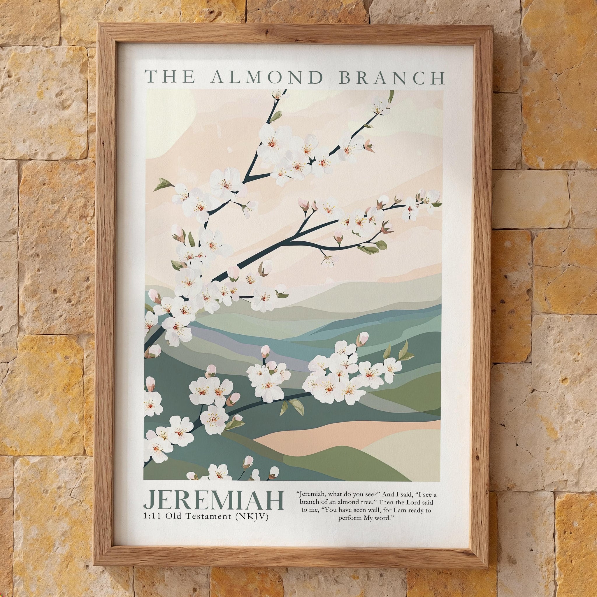 BUY 4 PAY FOR 3 Poster The Almond Branch - Jeremiah 1:11