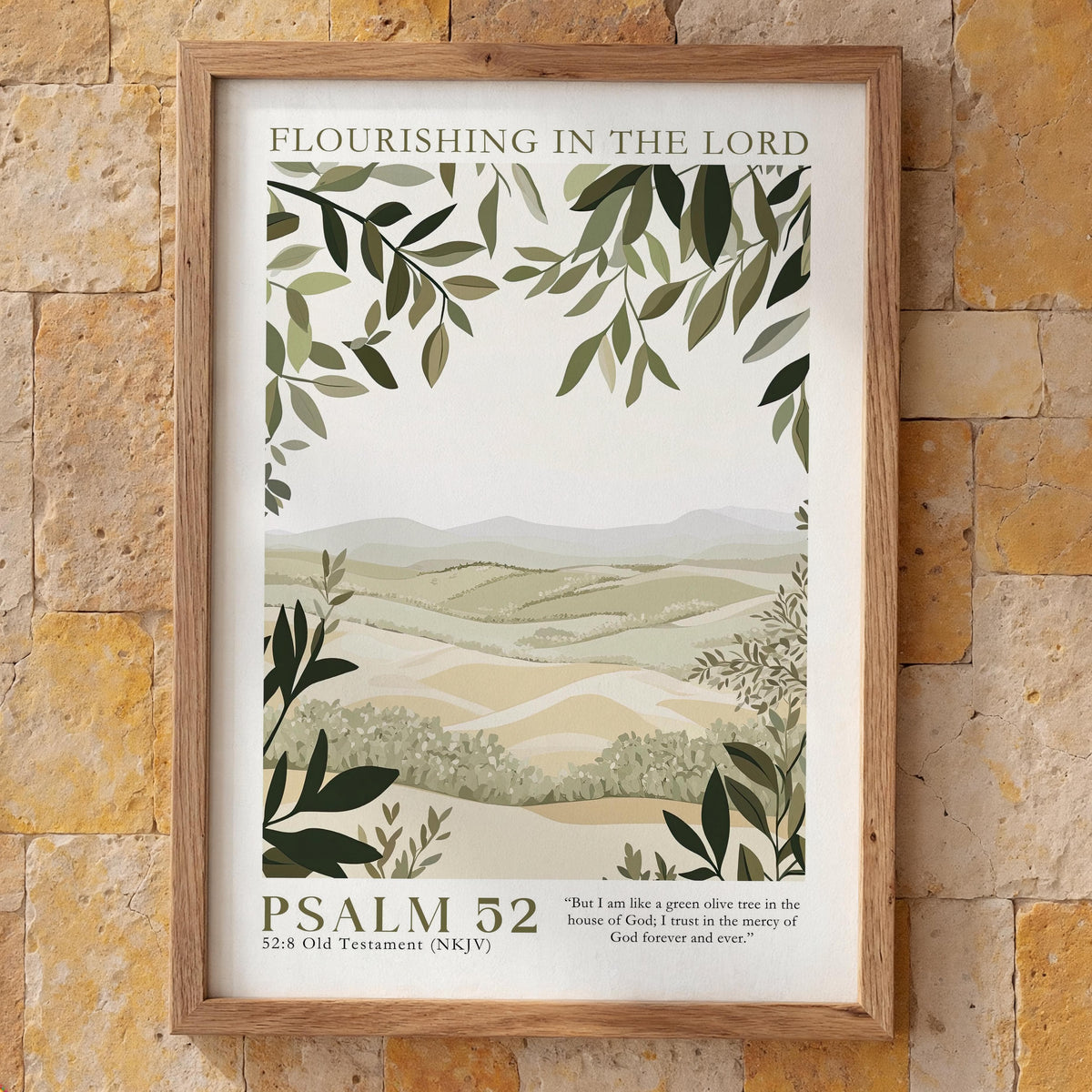 BUY 4 PAY FOR 3 Poster Flourishing in the Lord - Psalm 52:8