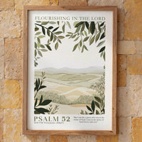 BUY 4 PAY FOR 3 Poster Flourishing in the Lord - Psalm 52:8