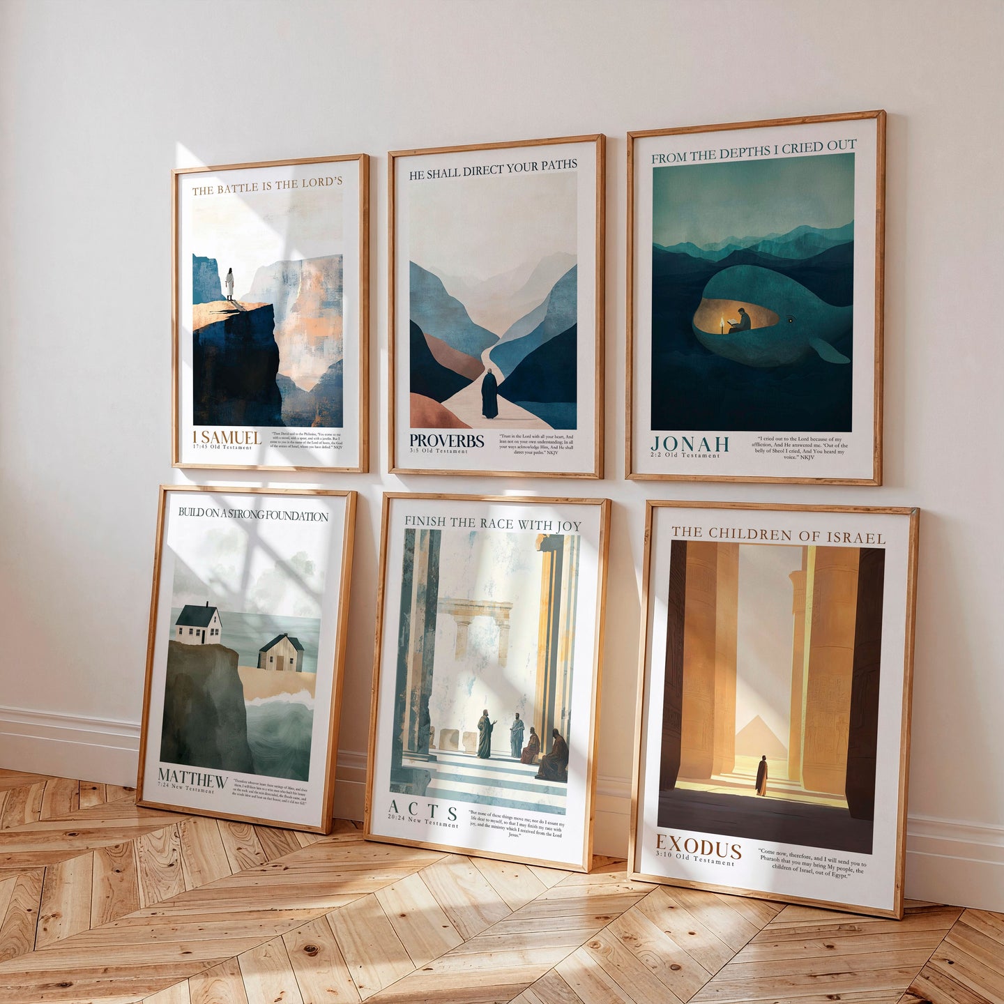 Kingdom Poster Poster Poster Bundle - Set of 6 - 1 Samuel, Exodus, Acts, Proverbs, Jonah, Matthew