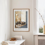 a framed poster of a group of people in a room, with the text "DEVOTED TO PRAY" and "COLOSSIANS" visible.