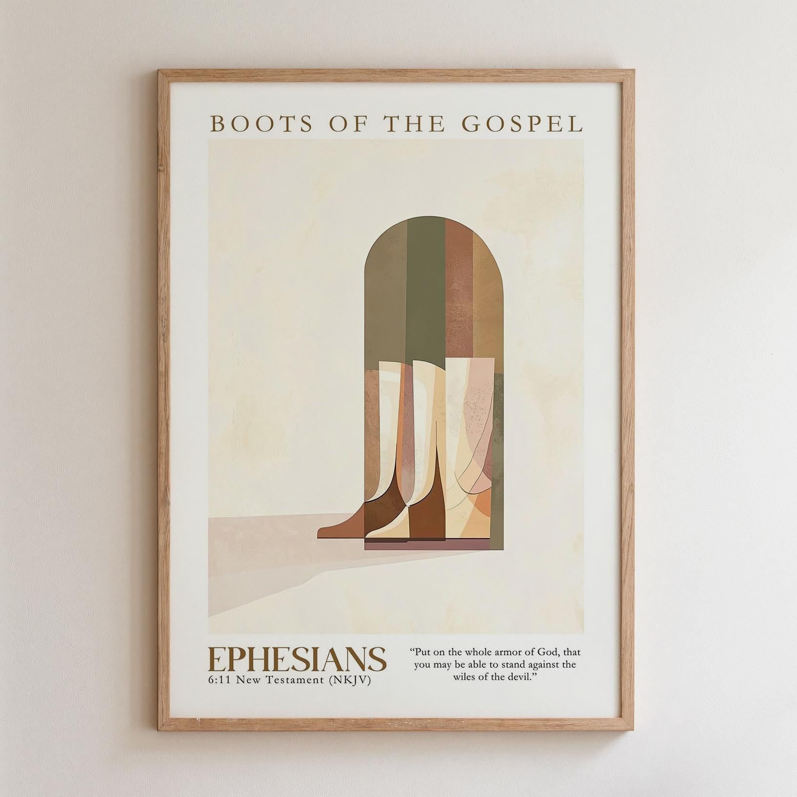 Kingdom Poster Poster Boots of the Gospel - Ephesians 6:11 NKJV