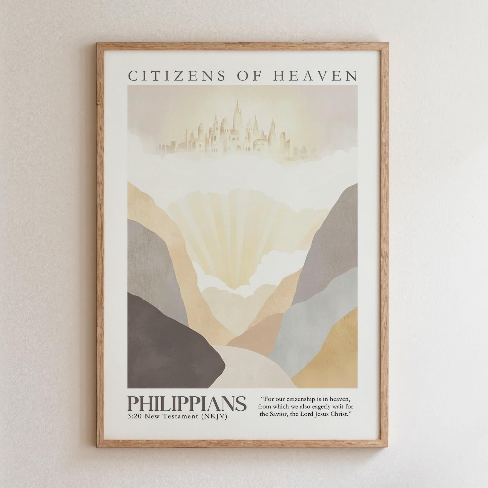 Kingdom Poster Poster Citizens of Heaven - Philippians 3:20 NKJV