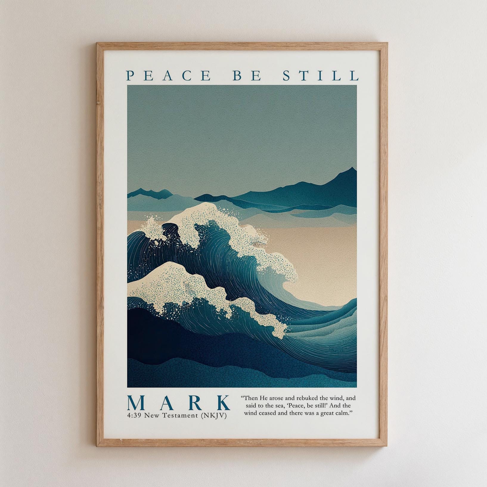 Kingdom Poster Poster Peace be still - Mark 4:39 NKJV